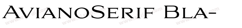 AvianoSerif Bla字体转换